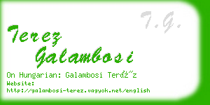 terez galambosi business card